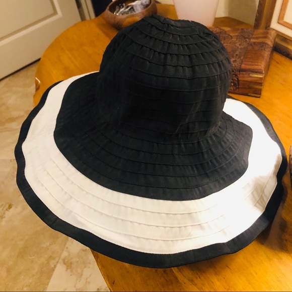San Diego Hat Company Accessories - San Diego Hat Co Black and White Ribbon Hat